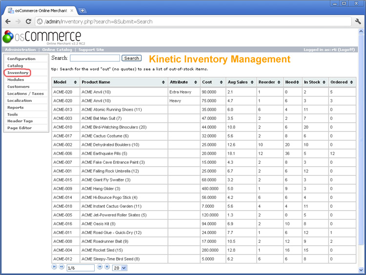 Kinetic Inventory Management