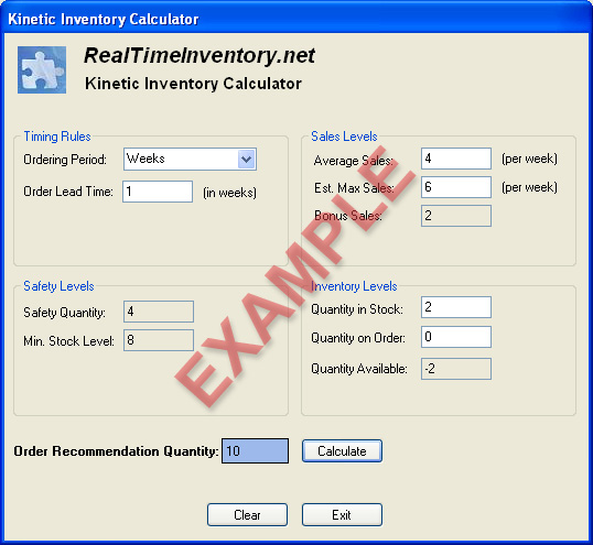 Kinetic Inventory Calculator